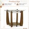 32" Round Glass Coffee Table 2-Tier Design with Storage Shelf and Wheels